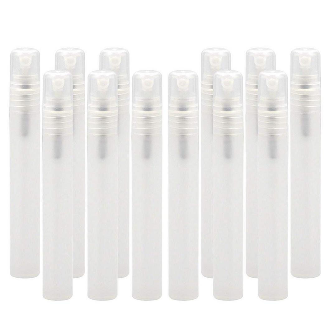 100 Cosmetic Spray Bottles Wholesale Empty 10 ml Atomizers Perfume Misters Perfect for Alcohol Based Hand Sanitizers