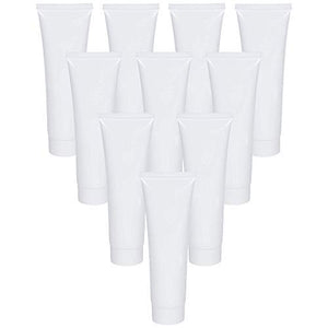 Grand Parfums Empty Plastic Squeeze Travel Tubes Toiletry Lotion Dispensing Bottles, Screw on Twist Caps, Purse, Pocket Desktop Kids 1 Oz 30ml for Gel, Soaps Lotion, Purse Pocket TSA (10 Bottles)