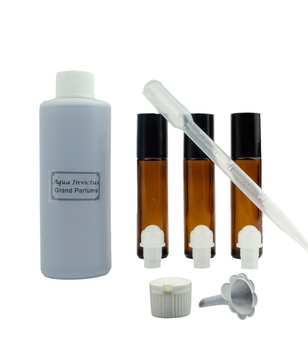 Grand Parfums Version Aqua Invictus Men Oil Set w/ Bottles/Tools (4 ounce)