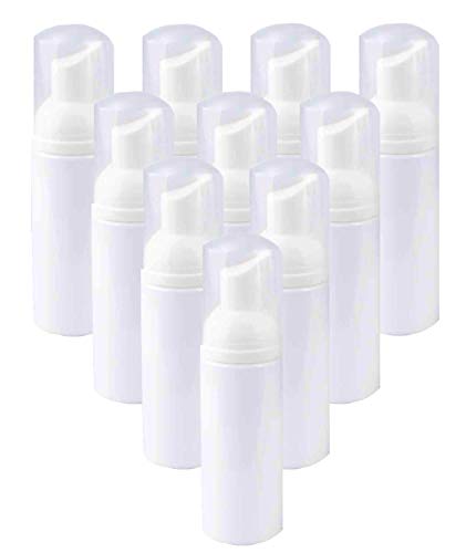 Plastic Foamer Pump Bottle Mini Liquid Foaming Bottles Empty Travel Foam Soap Dispenser for Refillable Travel Hand Soap Foaming, Shampoo, Castile (60mL/2Oz) by Grand Parfums (6 Bottles)