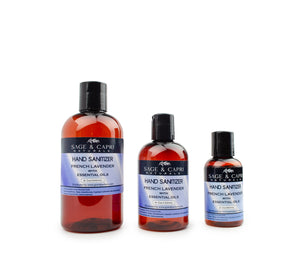 Grand Parfums French Lavender Hand Sanitizer Gel 62% Alcohol Antibacterial w/ Essential Oils