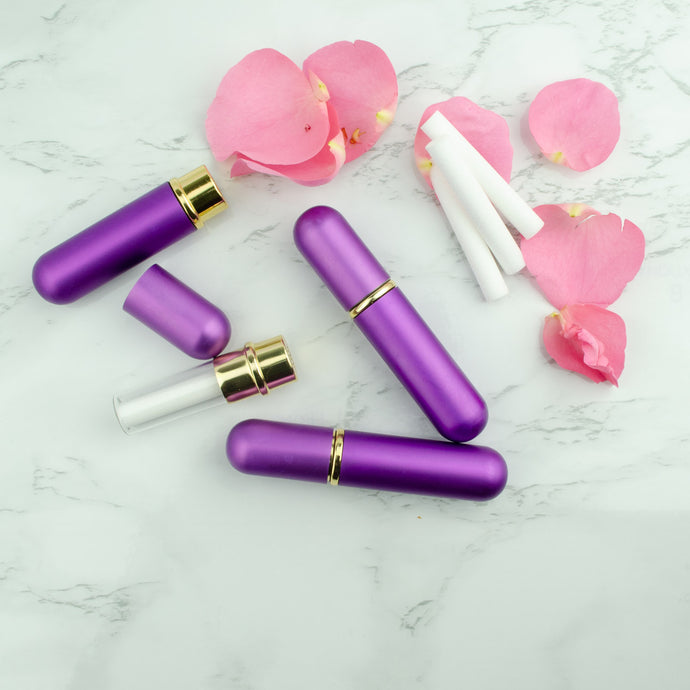 Purple Aluminum Nasal Inhaler refillable - 3 Pack