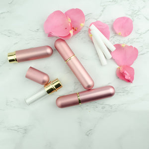 Rose Gold Aluminum Nasal Inhaler refillable - 3 Pack