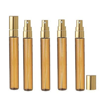 Load image into Gallery viewer, 12 LUXURY Long Slim 10ml Clear Glass Perfume Atomizers, Fine Mist Sprayer, 1/3 Oz Cologne Blends, Samples, Exculsive Private Label Packaging