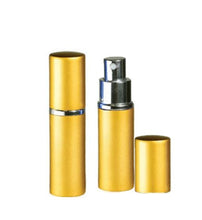 Load image into Gallery viewer, 12 GOLD PERFUME ATOMIZER - Empty Perfume Fragrance Fine Mist Spray Bottle 10ml 1/3 Oz Refillable Free Pipette Glass Bottle Aluminum Housing