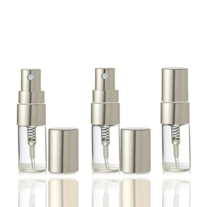 6 Cobalt Blue Glass 3ml Fine Mist Atomizer Bottles 3 ml w/ Gold Metallic Spray Mist Cap Perfume Travel Size Sample Packaging Inexpensive