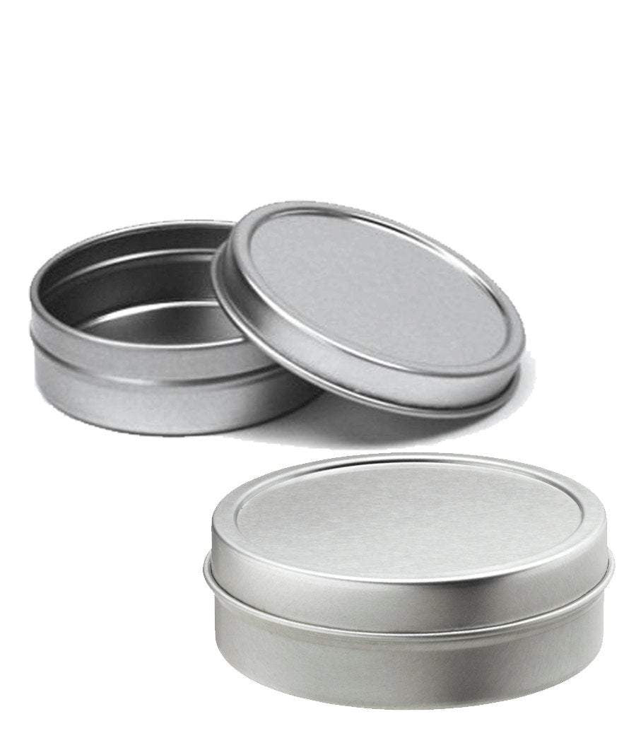 6 Shallow SILVER 1 Oz  Tins 30ml Aluminum Metal Cosmetic Jar Packaging Candy Wedding Favor Beard Balm, Solid Perfume, Mints 30 ml Stash Box