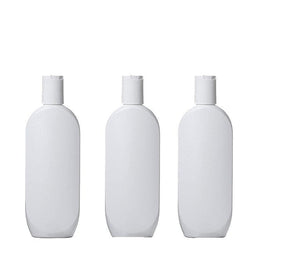 12 WHITE 8 Oz HDPE Plastic Bottles DISC Top 240ml Shampoo Lotion Body Cream Conditioner Wash 240 ml Empty Private Label Packaging Container