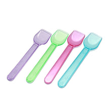 Load image into Gallery viewer, 25 MINI Cosmetic Disposable Spatulas Spoons Tasting Tester Sample Makeup, Cream, Mixing, Discount Beauty Tools,  DIY Plastic ASSORTED Colors
