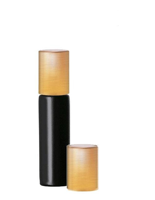 24 Pcs 10ml Black Glass Roll-on Bottles Stainless Steel Rollerballs w/ MATTE GOLD Caps  Perfume Essential Oil, Party Favor, Purse Travel
