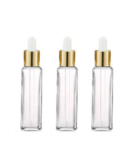 144 LUXURY Glass 7.5ml Gold Dropper Bottles for Essential Oils, Perfumes, Serums, Beard Oils, Upscale Private Label Packaging 1/4 Oz