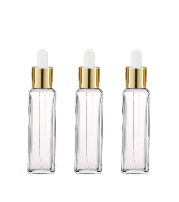144 LUXURY Glass 7.5ml Gold Dropper Bottles for Essential Oils, Perfumes, Serums, Beard Oils, Upscale Private Label Packaging 1/4 Oz