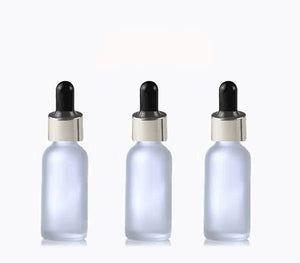 12 FROSTED 30ml Glass Bottles w/ Metallic Gold Glass Dropper Pipette 1 Oz UPSCALE LUXURY Cosmetic Skincare Packaging, Serum Essential Oil