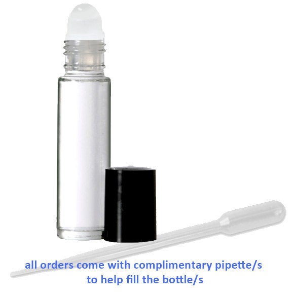 100 CLEAR or SWIRLED PREMIUM Roll On Bottles Glass or Metal Steel Roller Balls 10ml Essential Oil, Perfume Roller 1/3 Oz Choose Cap Color