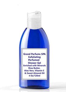 Cashmere Mist Luxury Spa Shower Gel,  4 Oz, Hand Blended, Enriched with Minerals, Shea Butter and Pure Perfume Oil Designer Style PERFUME