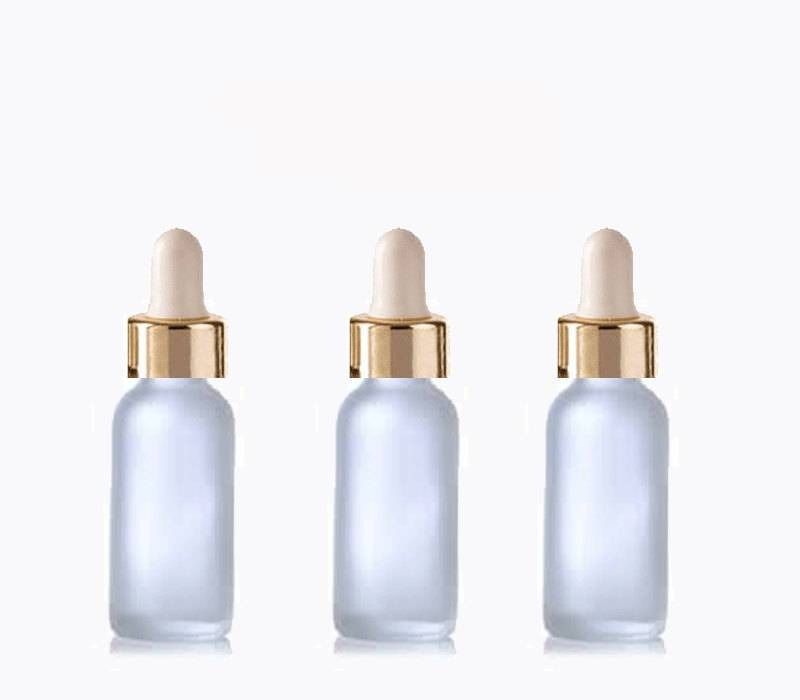 100 FROSTED 60ml Glass Bottles w/ Metallic Gold Glass Dropper Pipette 2 Oz UPSCALE LUXURY Cosmetic Skincare Packaging, Serum Essential Oil