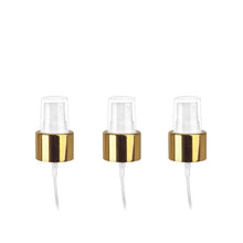 Load image into Gallery viewer, 6 SILVER or GOLD Shiny Fine Mist Sprayers LuXury Metal Aluminum OverShell Atomizer 20/410 for Glass &amp; Plastic Bottles DIY Dispensing Closure