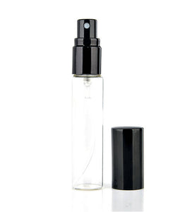 6 LUXURY FROSTED or Clear Glass 10ml Atomizer Fine Mist Perfume Bottles GOLD Aluminum Cap 1/3 Oz Upscale Modern Packaging Perfume Colognes