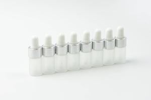 12pcs 1ml or 3ml FROSTED Glass Dropper Bottles Mini Vials Essential Oil Serum Miniature Tester SILVER or GOLD Aromatherapy Sample Eliquid