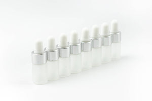 12pcs 1ml or 3ml FROSTED Glass Dropper Bottles Mini Vials Essential Oil Serum Miniature Tester SILVER or GOLD Aromatherapy Sample Eliquid