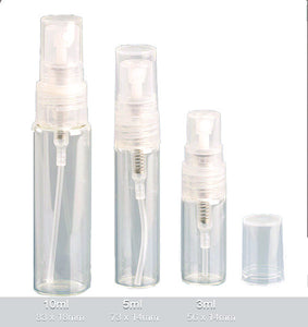 Lot of 100 - 3ml GLASS PERFUME ATOMIZERS for Fragrance - Empty Perfume Sample Spray Bottles for Decanting