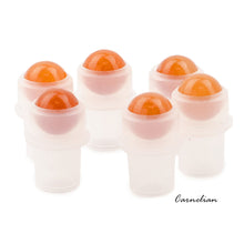 Load image into Gallery viewer, 6 pc YELLOW TiGER EYE CRYSTAL Roller Top Roller Balls GeMSToNE Replacement Roller Ball Fitments For Rollon Bottle Natural Dram/10ml Bottles