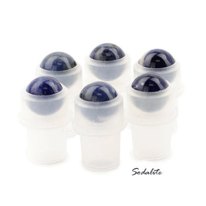 3 NATURAL AMETHYST GEMSTONE Replacement Roller Ball Fitments fit Standard 10ml, 5ml Glass Rollon Bottles Great for Healing Aromatherapy Oils