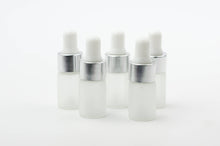 Load image into Gallery viewer, 12pcs 1ml or 3ml FROSTED Glass Dropper Bottles Mini Vials Essential Oil Serum Miniature Tester SILVER or GOLD Aromatherapy Sample Eliquid