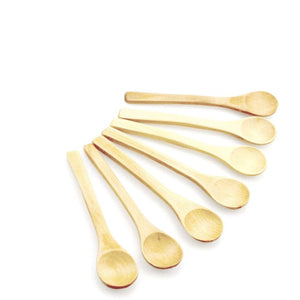 100 NATURAL BAMBOO Spoons 5" Polished No Lacquer