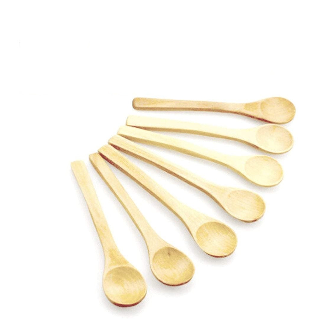 100 NATURAL BAMBOO Spoons 5