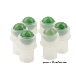 6 pc YELLOW TiGER EYE CRYSTAL Roller Top Roller Balls GeMSToNE Replacement Roller Ball Fitments For Rollon Bottle Natural Dram/10ml Bottles
