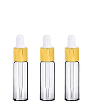 Load image into Gallery viewer, 12 LUXURY Glass 5ml SILVER Dropper Bottles for Essential Oils, Perfumes, Serums, Beard Oils, Upscale Private Label Packaging 1/6 Oz