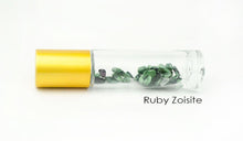 Load image into Gallery viewer, Loose RUBY ZOISITE Gemstone Chips Enough for One 10ml Rollerball Bottle DIY Chakra Crystals , Aromatherapy, Gifts, Rose Quartz, Lapis Lazuli