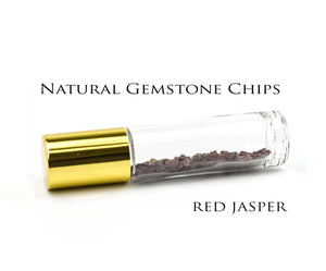 Loose RED JASPER Gemstone Crystal Chips Enough for One 10ml Rollerball Bottle DIY Chakra , Aromatherapy, Gifts, Rose Quartz, Lapis Lazuli