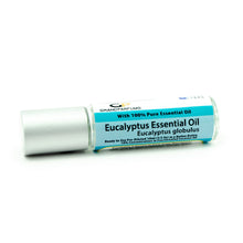 Load image into Gallery viewer, Prediluted EUCALYPTUS ESSENTIAL OIL, 10ml Roller Bottle Ready to Use, Pure Organic Oil, with Fractionated Coconut Oil, Matte Silver Cap