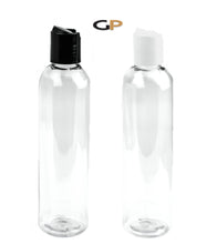 Load image into Gallery viewer, 3 Blue 8 Oz Soap/Hand Cream, Shampoo/Conditioner Shiny 240ml MODERN PET Cosmo Bullet Plastic Bottles w/ Black or White Disc Cap Dispenser