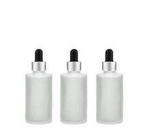 Load image into Gallery viewer, 6 FROSTED Cylinder 30ml Glass Bottles w/ Metallic Gold Glass Dropper  1 Oz UPSCALE LUXURY Cosmetic Skincare Packaging, Serum Essential Oil