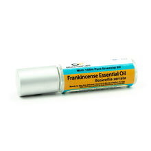 Load image into Gallery viewer, Prediluted FRANKINCENSE ESSENTIAL OIL, 10ml Roller Bottle Ready to Use, Pure Organic Oil, with Fractionated Coconut Oil, Matte Silver Cap