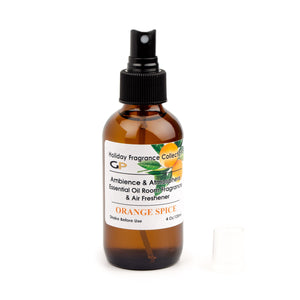 ORANGE SPICE Essential Oil Room Fragrance & Air Freshener Ambience Atmosphere Spray 4 Oz Amber Glass Bottle Holiday Fragrance Collection