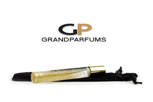 6 DIY GLITTER ROLLER 10ml Thin Tall, LuXURY Elegant Roller Bottles Gold, Holographic or Silver Glitter, Optional Velvet Bags Fill with Oil