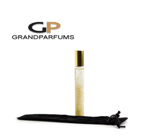 6 DIY GLITTER ROLLER 10ml Thin Tall, LuXURY Elegant Roller Bottles Gold, Holographic or Silver Glitter, Optional Velvet Bags Fill with Oil