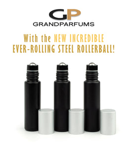 Matte Black Rollers 6Pcs No-Leak Steel Rollers! 10 ml MaTTE BLaCK Essential Oil Glass Bottles w/ Matte Silver or BAMBOO Caps, Essential Oil
