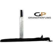 Load image into Gallery viewer, 6 DIY GLITTER ROLLER 10ml Thin Tall, LuXURY Elegant Roller Bottles Gold, Holographic or Silver Glitter, Optional Velvet Bags Fill with Oil