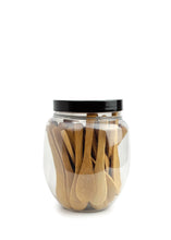 Load image into Gallery viewer, 50 MINI BAMBOO Wood Spoons in Jar 3.5&quot; Mini Natural Spoons for Kitchen Honey Bath Salt, DIY Favors, Salt, Spice, Seasoning, Jam  Storage