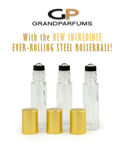 6 Pcs No-Leak DELUXE Steel Rollers! LUXURY 10ml CLeAR Glass Quality Essential Oil Glass Bottles w/ Matte Silver or BAMBOO Caps, Essential Oil