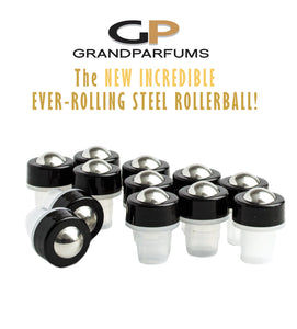 Experience the No-Leak DELUXE GLASS Rollerballs!  12 Pcs Ever Rolling No Pop out of Housing, Fabulous New Style,  Steel or Glass Fitments