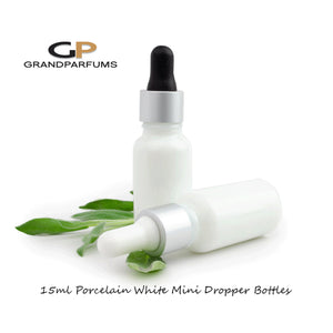 Mini Essential Oil BLACK MATTE Perfume Glass Dropper Bottles w/ Gold Cap 5ml, 10ml | Single Unit