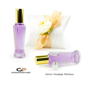 New! Premium 14ml Oil Roller VINTAGE Styled Essential Oil Roller Bottle, Perfume Roll on with Stainless Steel Rollerballs | Single Unit