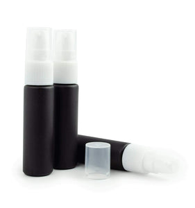 10 ml TREATMENT PUMP Matte Black Glass Serum Oil Bottles 1/3 Oz Essential Oil Pump Lotion