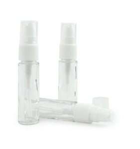 10 ml SWIRL or Clear Glass TREATMENT PUMP Serum Oil Bottles 1/3 Oz